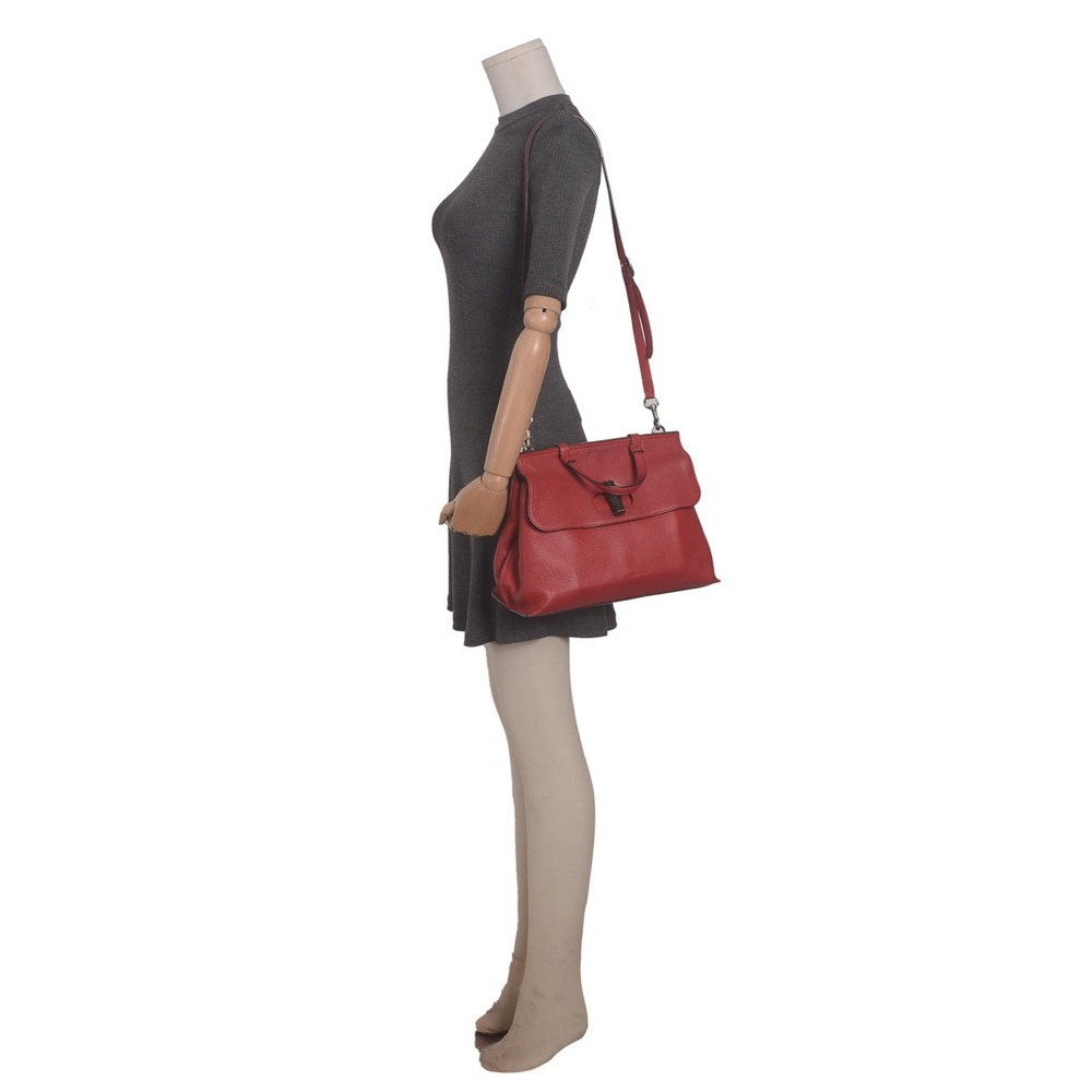 Gucci Red Bamboo Daily Top Handle Handbag Satchel - Picture 7 of 16